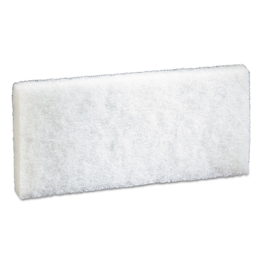 3M Doodlebug Scrub Pad, 4.63 x 10, White, 5/Pack, 4 Packs/Carton (MMM08003)