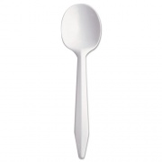 Dart Style Setter Mediumweight Plastic, Spoons, White, 5.6", 1000/Carton (SU6BW)