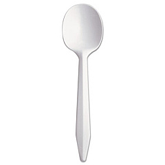 Dart Style Setter Mediumweight Plastic, Spoons, White, 5.6", 1000/carton (DCCSU6BW)