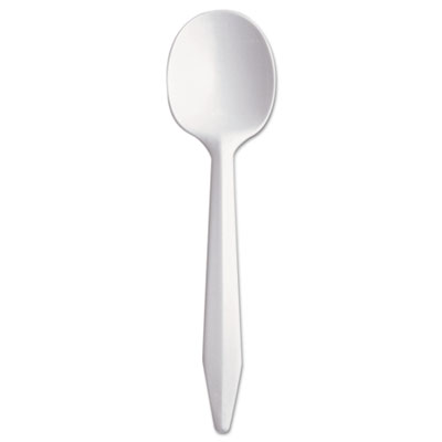 Dart Style Setter Mediumweight Plastic, Spoons, White, 5.6", 1000/carton (DCCSU6BW)