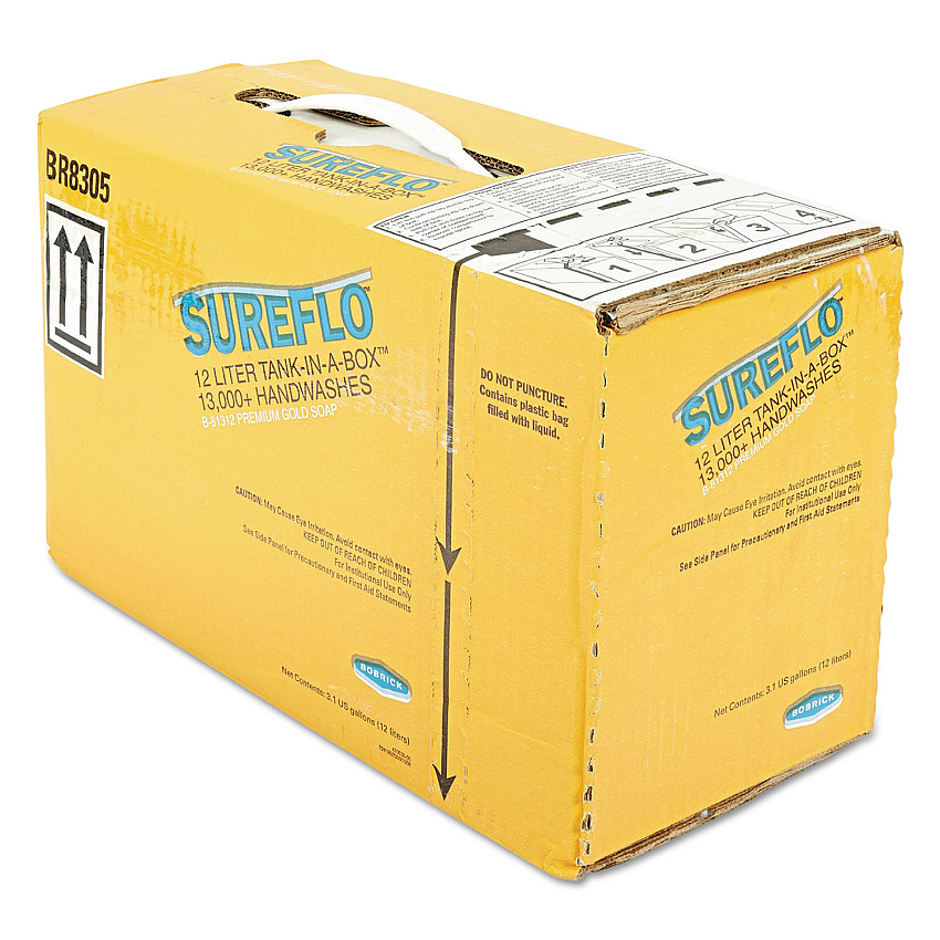 Bobrick SureFlo Premium Gold Soap-Tank Cartridge Refill, Neutral Scent, 3.17 gal (BOB81312)