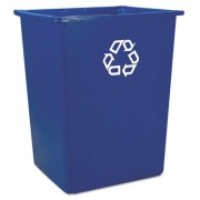 Rubbermaid Commercial Glutton Recycling Container, Rectangular, 56 Gal, Blue (256B73BLU)