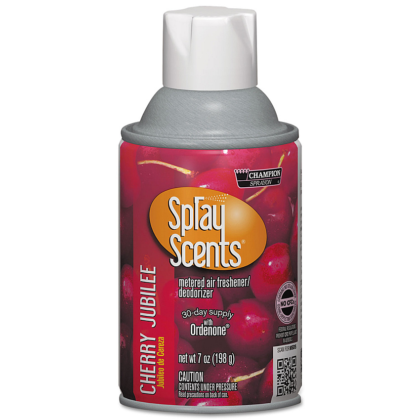 Chase Products Champion Sprayon SPRAYScents Metered Air Freshener Refill, Cherry Jubilee, 7 oz Aerosol Spray, 12/Carton (CHP5181)
