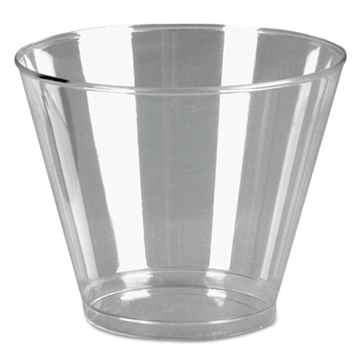 WNA Comet Plastic Tumblers, 9 Oz, Clear, Squat, 500/carton (WNAPGT9S)