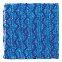 Rubbermaid Commercial HYGEN Microfiber Cleaning Cloths, 16 x 16, Blue, 12/Carton (RCPQ620BLUCT)