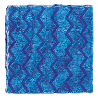 Rubbermaid Commercial HYGEN Microfiber Cleaning Cloths, 16 x 16, Blue, 12/Carton (RCPQ620BLUCT)