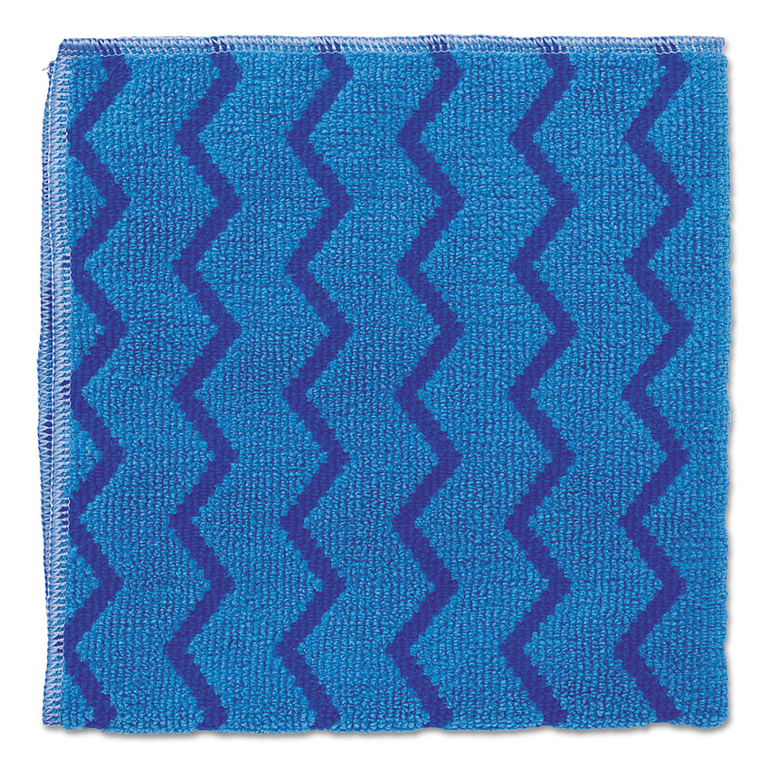 Rubbermaid Commercial HYGEN Microfiber Cleaning Cloths, 16 x 16, Blue, 12/Carton (RCPQ620BLUCT)