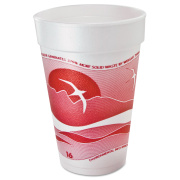 Dart Cafe G Foam Hot/cold Cups, 16 Oz, Brown/green/white, 1,000/carton -  Mfr Part# 16X16G