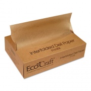 Bagcraft EcoCraft Interfolded Soy Wax Deli Sheets, 8 x 10.75, 500/Box, 12 Boxes/Carton (016008)