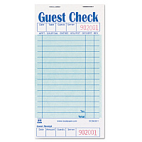 AmerCareRoyal Guest Check Pad with Ruled Back, 15 Lines, One-Part (No Copies), 3.5 x 6.7, 50 Forms/Pad, 50 Pads/Carton (RPPGC36321)