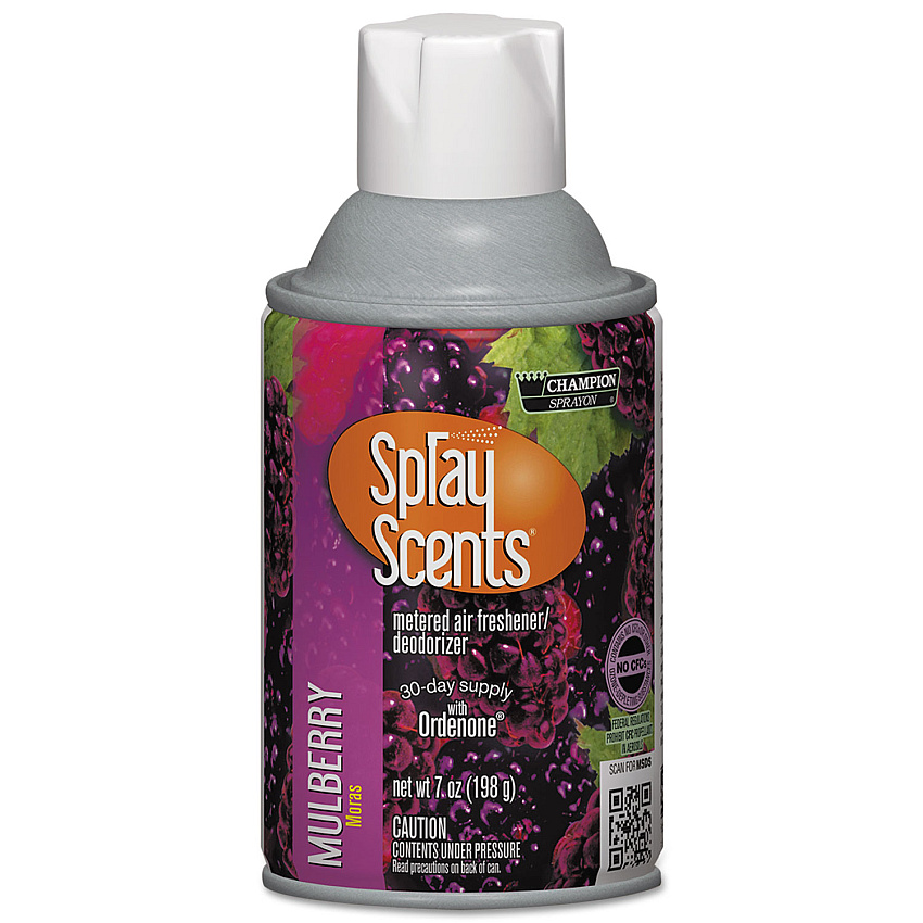 Chase Products Champion Sprayon SPRAYScents Metered Air Freshener Refill, Mulberry, 7 oz Aerosol Spray, 12/Carton (CHP5169)