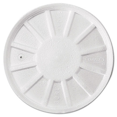Dart Vented Foam Lids, 8 Oz To 60 Oz Cups, White, 50/pack, 10 Packs/carton (DCC32RL)