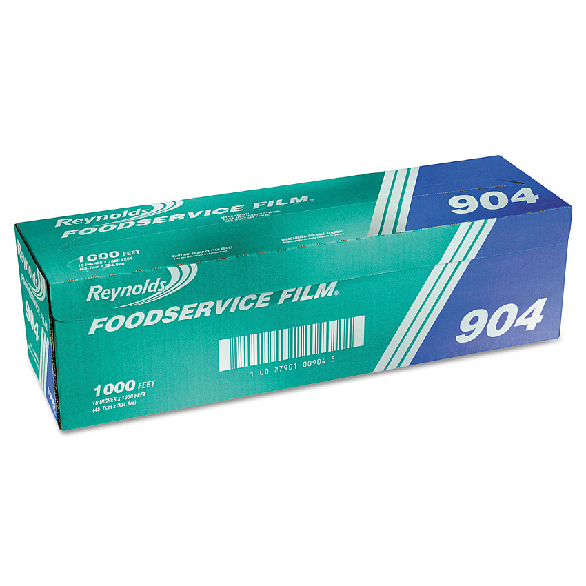 Reynolds Wrap PVC Film Roll with Cutter Box, 18" x 1,000 ft, Clear (RFP904)