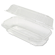Pactiv Evergreen ClearView SmartLock Hinged Lid Container, 23 oz, 8.5 x 4 x 2.5, Clear, Plastic, 250/Carton (PCTYCI81048)