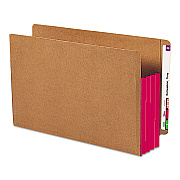 Smead Redrope Drop-Front End Tab File Pockets, Fully Lined 6.5" High Gussets, 3.5" Expansion, Legal Size, Redrope/Red, 10/Box (SMD74686)