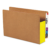 Smead Redrope Drop-Front End Tab File Pockets, Fully Lined 6.5" High Gussets, 3.5" Expansion, Legal Size, Redrope/Yellow, 10/Box (SMD74688)