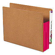 Smead Redrope Drop-Front End Tab File Pockets, Fully Lined 6.5" High Gussets, 3.5" Expansion, Letter Size, Redrope/Red, 10/Box (SMD73686)