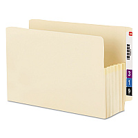 Smead Manila End Tab TUFF Pockets, 5.25" Expansion, Letter Size, Manila, 10/Box (SMD75160)