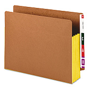 Smead Redrope Drop-Front End Tab File Pockets, Fully Lined 6.5" High Gussets, 3.5" Expansion, Letter Size, Redrope/Yellow, 10/Box (SMD73688)