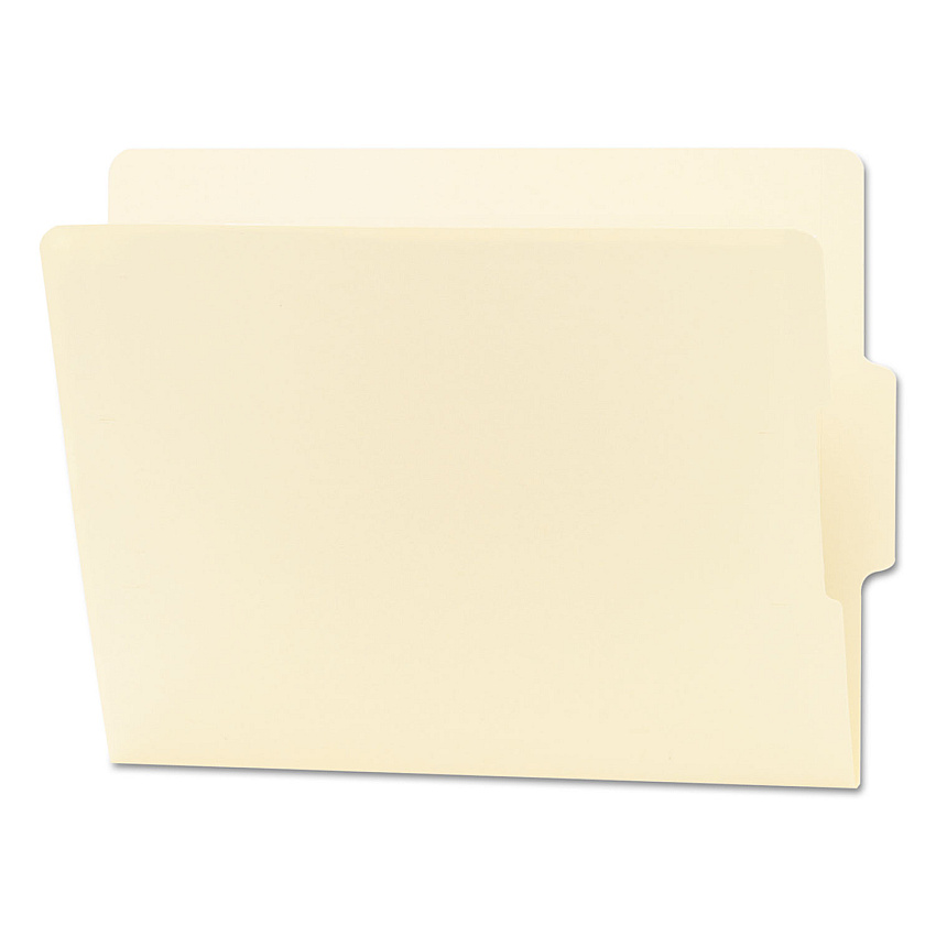 Smead Heavyweight Manila End Tab Folders, 9" High Front, 1/3-Cut Tabs: Center, Letter Size, 0.75" Expansion, Manila, 100/Box (SMD24136)