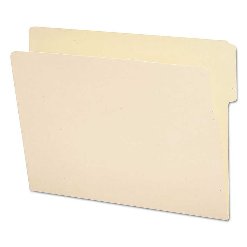 Smead Heavyweight Manila End Tab Folders, 9" High Front, 1/3-Cut Tabs: Top, Letter Size, 0.75" Expansion, Manila, 100/Box (SMD24135)