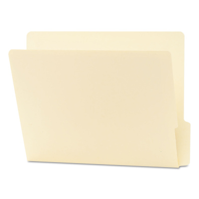 Smead Heavyweight Manila End Tab Folders, 9" High Front, 1/3-Cut Tabs: Bottom, Letter Size, 0.75" Expansion, Manila, 100/Box (24137)