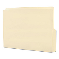 Smead Heavyweight Manila End Tab Folders, 9" High Front, 1/2-Cut Tabs: Bottom, Letter Size, 0.75" Expansion, Manila, 100/Box (SMD24128)