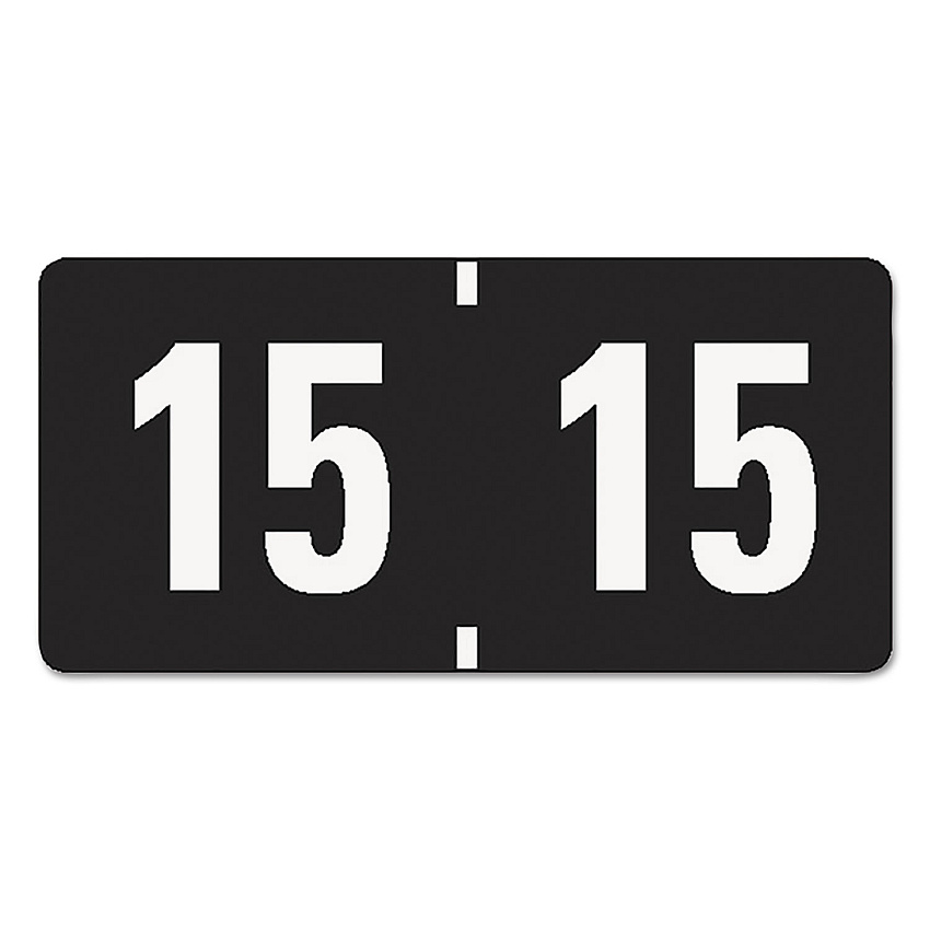 Smead Yearly End Tab File Folder Labels, 15, 0.75 x 1.5, Black, 500/Roll (SMD68315)