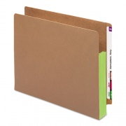 Smead Redrope Drop-Front End Tab File Pockets, Fully Lined 6.5" High Gussets, 3.5" Expansion, Letter Size, Redrope/Green, 10/Box (73680)