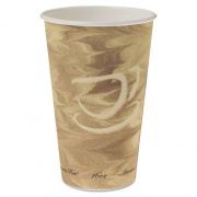 Solo Mistique Hot Paper Cups, 16 oz, Brown, 50/Sleeve, 20 Sleeves/Carton (316MS)