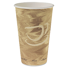 Solo Mistique Hot Paper Cups, 16 oz, Brown, 50/Sleeve, 20 Sleeves/Carton (SCC316MS)