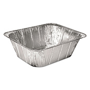 HFA Aluminum Steam Table Pans, Half-Size Extra Deep, 4.19" Deep, 10.31 x 12.69, 100/Carton (HFA201450)