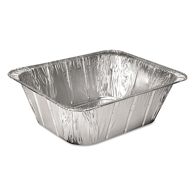 HFA Aluminum Steam Table Pans, Half-Size Extra Deep, 4.19" Deep, 10.31 x 12.69, 100/Carton (HFA201450)