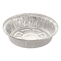HFA Round Aluminum Container, 24 oz, 7" Diameter, Silver, 500/Carton (HFA204700)