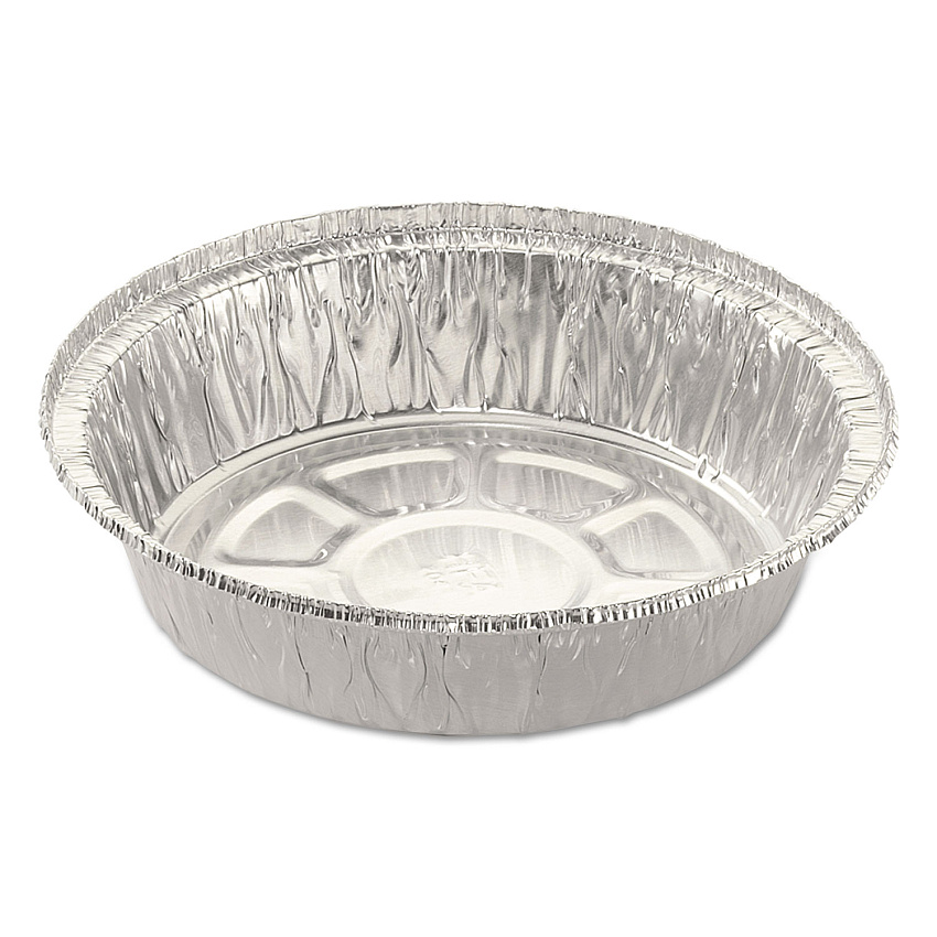 HFA Round Aluminum Container, 24 oz, 7" Diameter, Silver, 500/Carton (HFA204700)