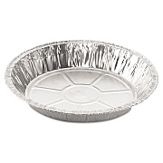 HFA Round Aluminum Containers, 32 oz, 9.03" Diameter x 1.25"h, Silver, 500/Carton (HFA400440)