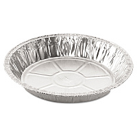 HFA Round Aluminum Containers, 32 oz, 9.03" Diameter x 1.25"h, Silver, 500/Carton (HFA400440)