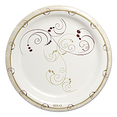 Solo Symphony Paper Dinnerware, ProPlanet Seal, Heavyweight Plate, 9" dia, Tan, 125/Pack, 4 Packs/Carton (SCCHP9SJ8001CT)