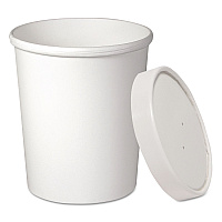 Solo Flexstyle Double Poly Food Combo Packs, 32 oz, White, Paper, 25 Cups and 25 Lids/Pack, 10 Packs/Carton (SCCKHB32A)