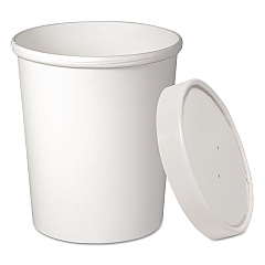 Solo Flexstyle Double Poly Food Combo Packs, 32 oz, White, Paper, 25 Cups and 25 Lids/Pack, 10 Packs/Carton (SCCKHB32A)