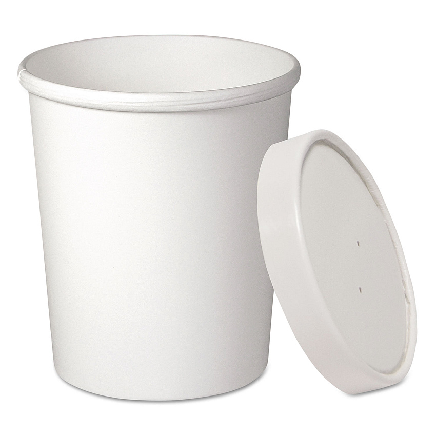 Solo Flexstyle Double Poly Food Combo Packs, 32 oz, White, Paper, 25 Cups and 25 Lids/Pack, 10 Packs/Carton (SCCKHB32A)