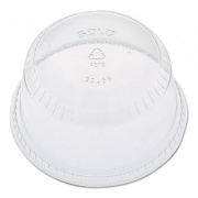 Dart SoloServe Flat-Top Dome Cup Lids, Fits 5 oz to 8 oz Containers, Clear, 50/Pack 20 Packs/Carton (SDL58)