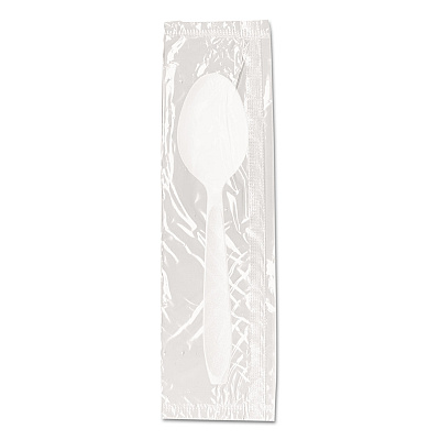 Solo Reliance Mediumweight Cutlery, Teaspoon, Individually Wrapped, White, 1,000/Carton (SCCRSW3)