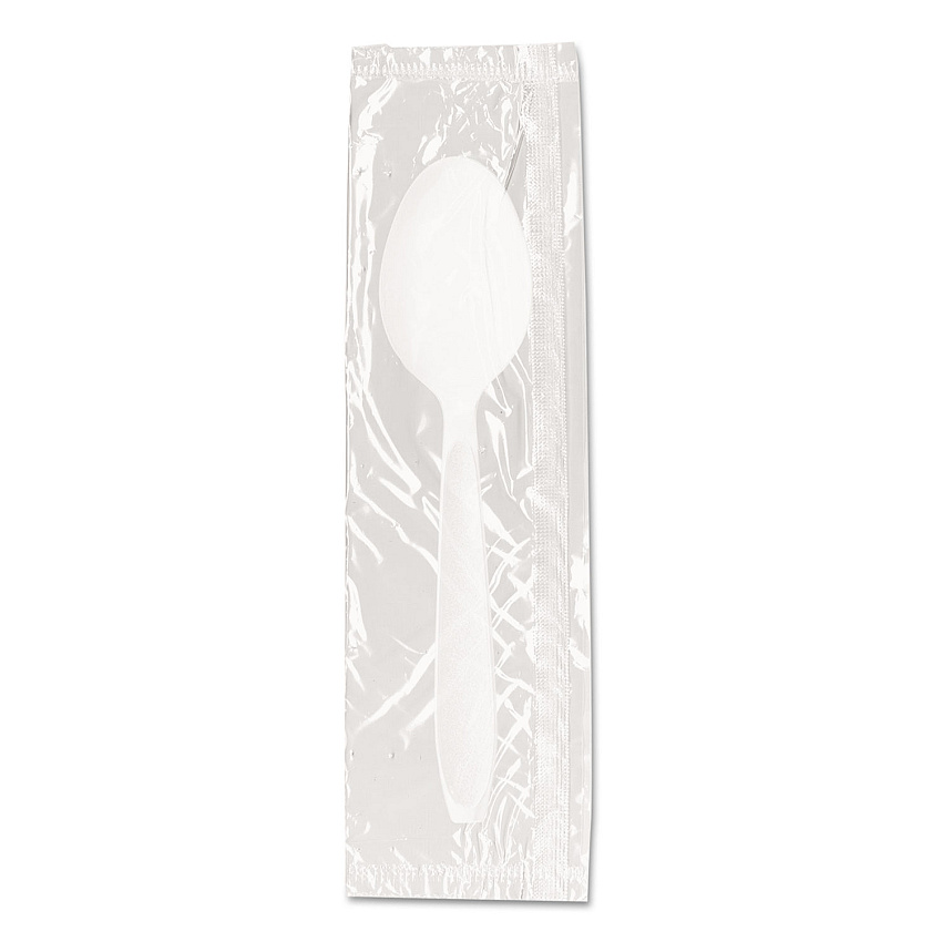 Solo Reliance Mediumweight Cutlery, Teaspoon, Individually Wrapped, White, 1,000/Carton (SCCRSW3)