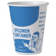 Solo Paper Specimen Cups, 8 oz, Blue/White, 50/Sleeve, 20 Sleeves/Carton (SC378)