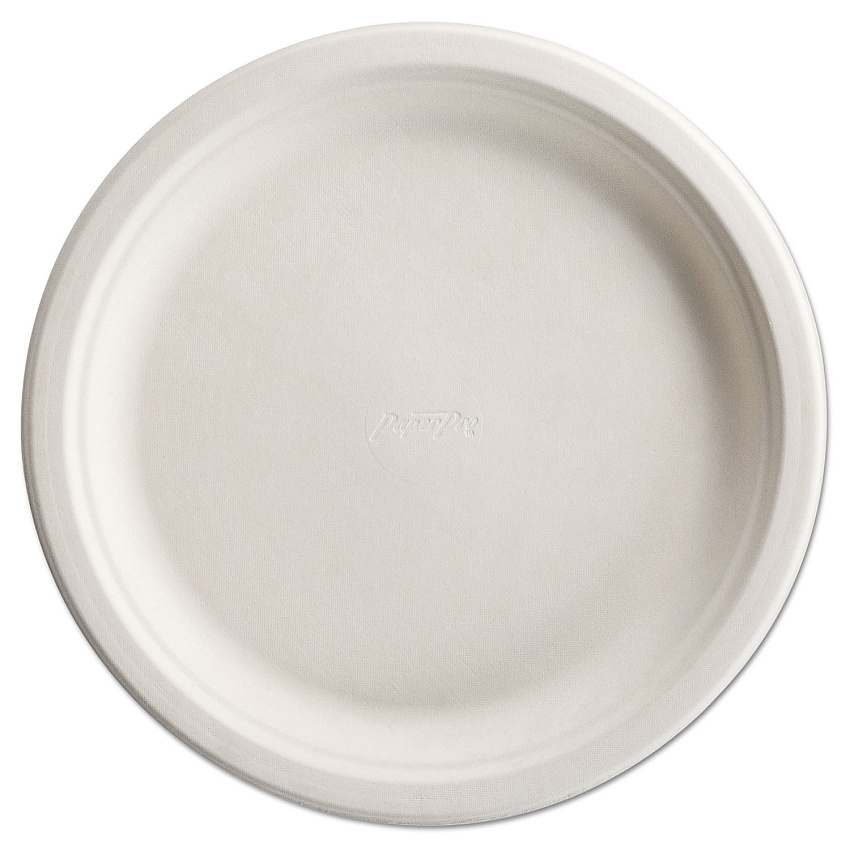 Chinet PaperPro Naturals Fiber Dinnerware, Plate, 10.5" dia, Natural, 125/Pack, 4 Packs/Carton (HUH25776)