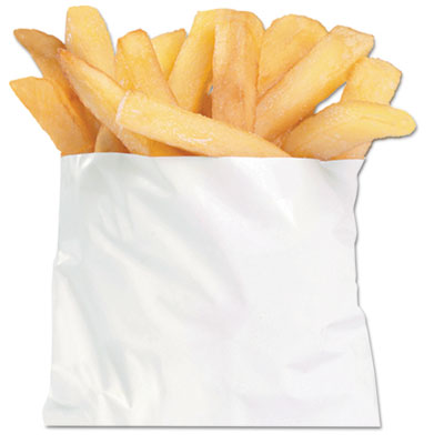 Bagcraft FRENCH FRY BAGS, 0.25", 4.5" X 4.5", WHITE, 2,000/CARTON (BGC450006)
