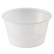 Fabri-Kal Portion Cups, 4 oz, Clear, 125/Sleeve, 20 Sleeves/Carton (PC400)