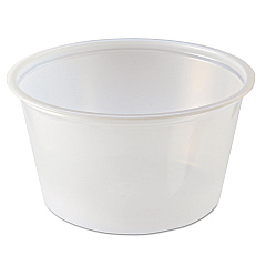 Fabri-Kal Portion Cups, 4 oz, Clear, 125/Sleeve, 20 Sleeves/Carton (FABPC400)