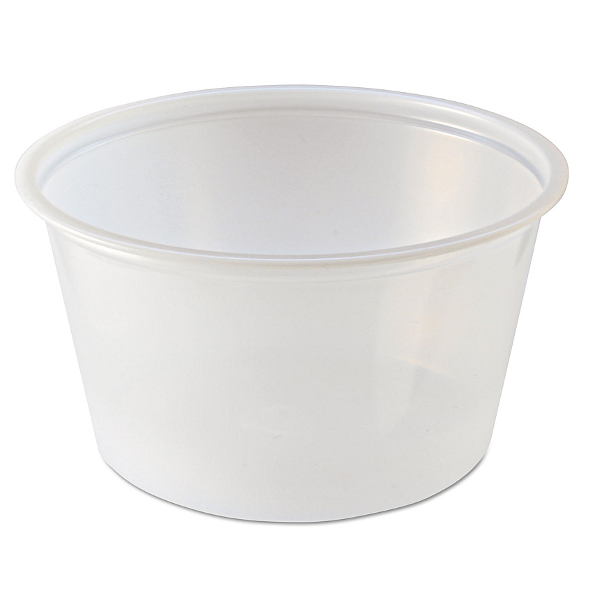 Fabri-Kal Portion Cups, 4 oz, Clear, 125/Sleeve, 20 Sleeves/Carton (FABPC400)